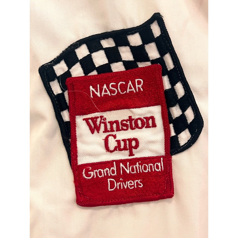 Vintage NASCAR Winston Cup Grand National Drivers Racing Jacket White RMD Mens - Picture 2 of 14